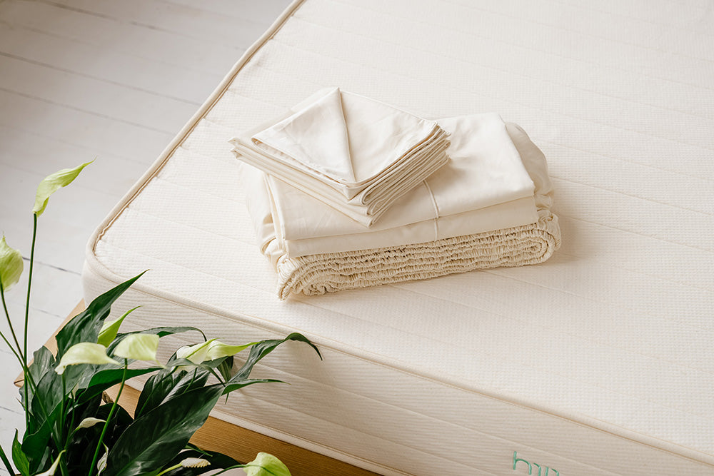 Peace Lily Organic Egyptian Cotton Bed Sheet Set