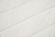Detail shot of the stitching on the organic cotton mattress protector